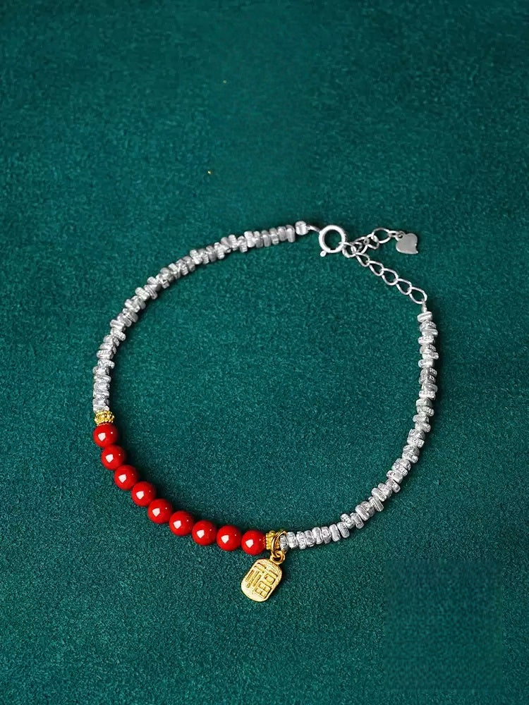 Eastculture Two-color lucky cinnabar Bracelet - Remove Bad Luck