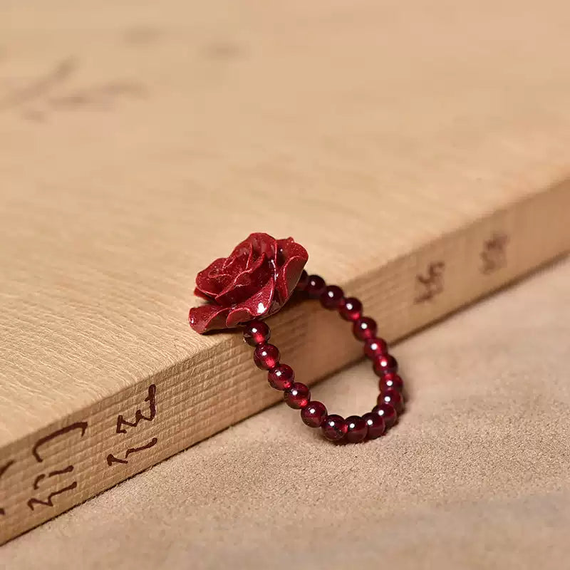 Eastculture Many ruby roses Ring - Attract Fortune