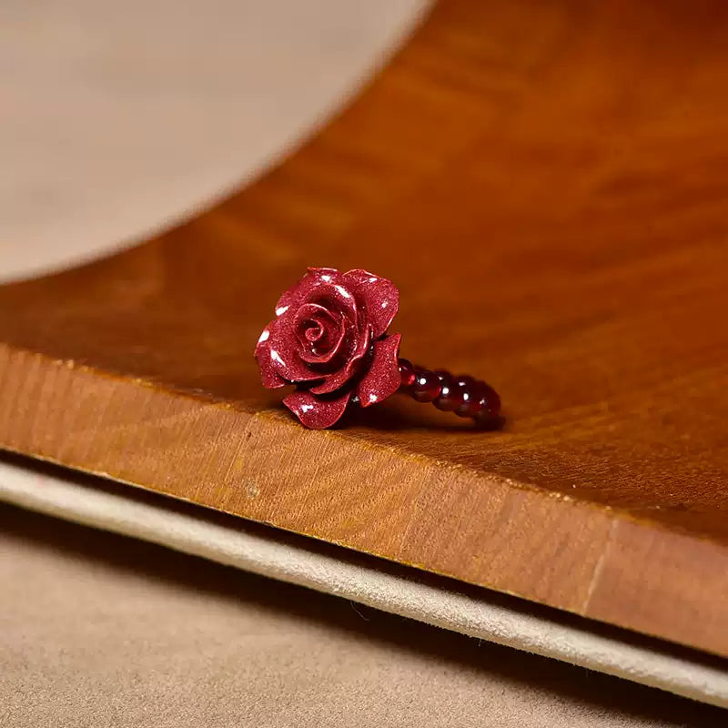 Eastculture Many ruby roses Ring - Attract Fortune