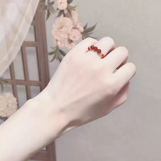 Eastculture Hand-woven cinnabar rope Ring - Feng Shui Metaphysics