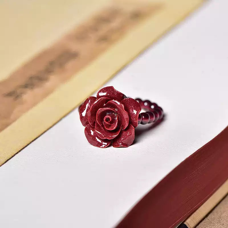 Eastculture Many ruby roses Ring - Attract Fortune