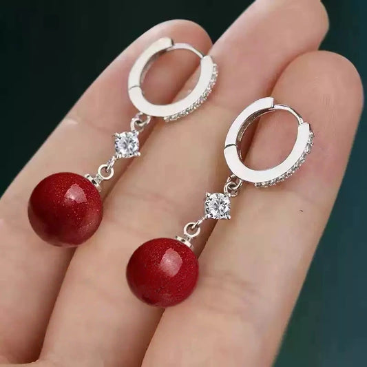 Eastculture Silver design ruby Earrings- Attract Riches