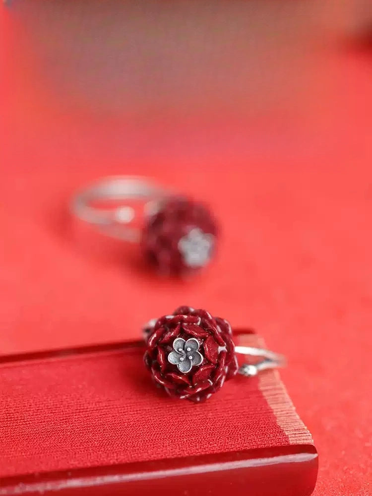 Eastculture Many ruby roses Ring - Attract Fortune