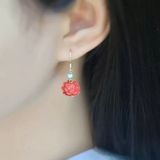 Eastculture Refined Lotus Earrings - Luck Transformer