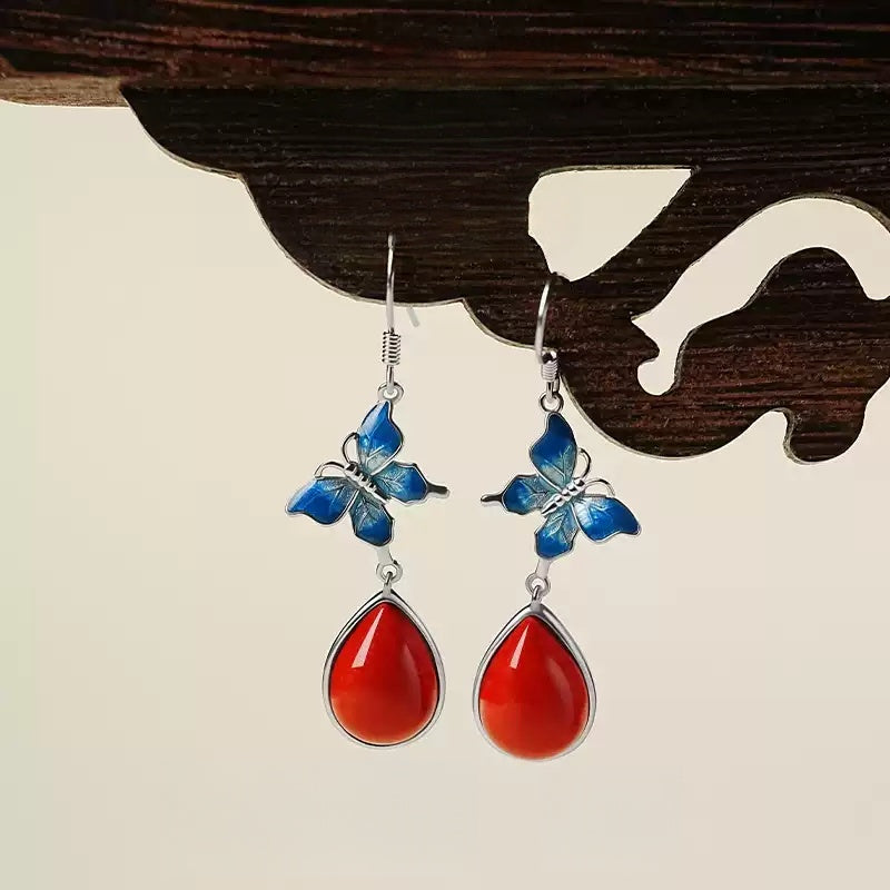 Eastculture blue butterfly Earrings - Amplify Your Luck