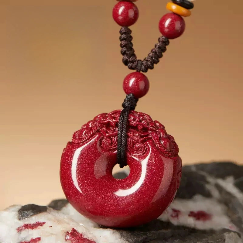 Eastculture Finely carved round jade Fortune Necklace - Remove Bad Luck