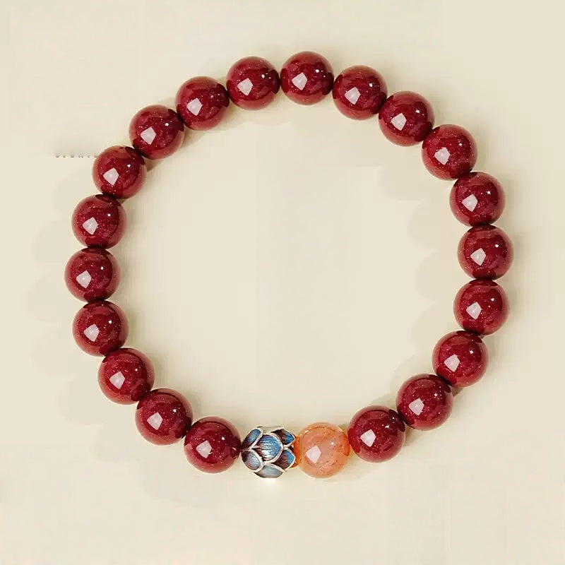 Eastculture Orange blue lotus Bracelet - Increase Luck