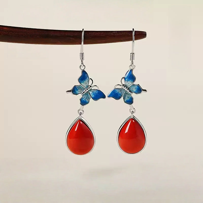 Eastculture blue butterfly Earrings - Amplify Your Luck