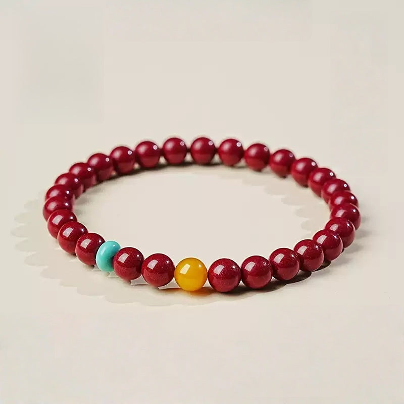Eastculture Special orange-blue cinnabar Bracelet - Feng shui metaphysics