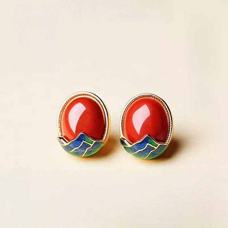 Eastculture Mountain Vermilion Earrings - Love Attractor