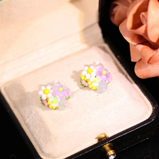 Eastculture Five-colored petals earrings