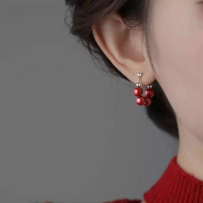 Eastculture Four Red Jades Earrings - Wellness Blessing