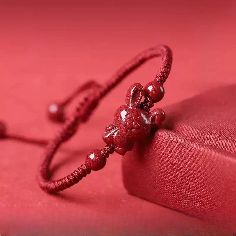 Eastculture Red Rope White Rabbit Bracelet - Increase Luck