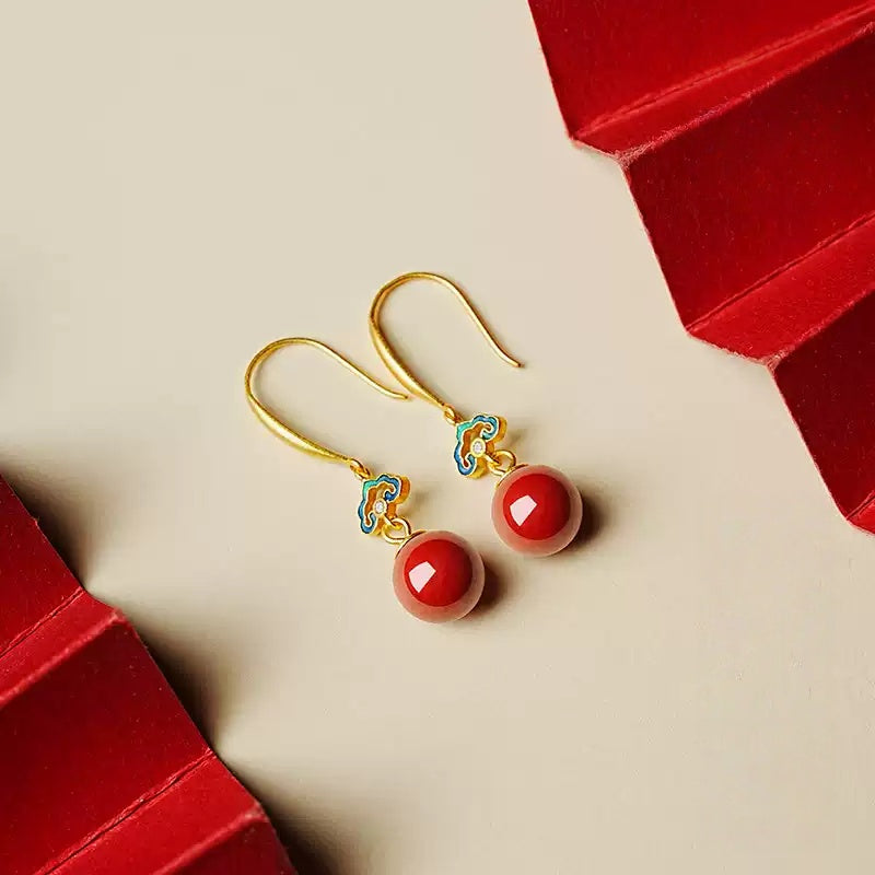 Eastculture Golden green clouds Earrings - Amplify Your Luck