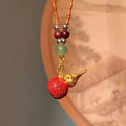 Eastculture Golden Red Gourd Necklace - Attract Romance