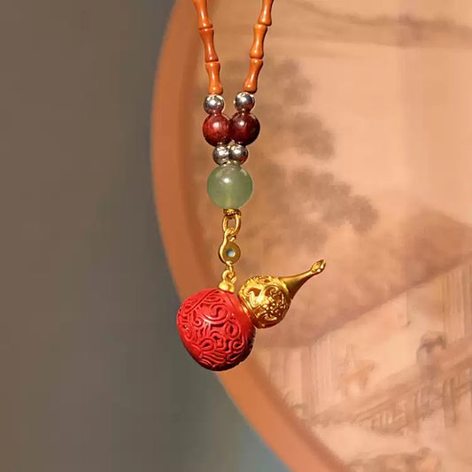Eastculture Golden Red Gourd Necklace - Attract Romance