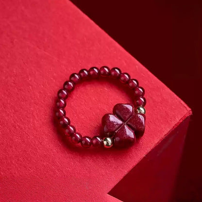 Eastculture Many ruby roses Ring - Attract Fortune