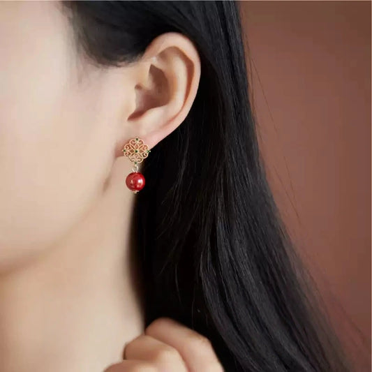Eastculture Beautifully designed flowers Earrings - Wealth Magnet  - Health & Longevity Blessing