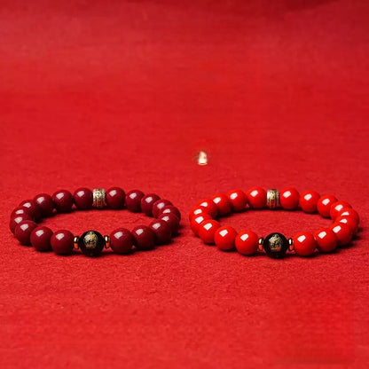 Eastculture Two-color ruby and cinnabar Bracelet - Increase wealth