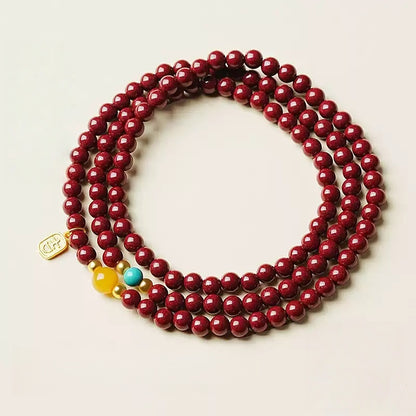 Eastculture Triple Auspicious Cinnabar Bracelet - Increase Luck