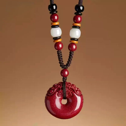 Eastculture Finely carved round jade Fortune Necklace - Remove Bad Luck