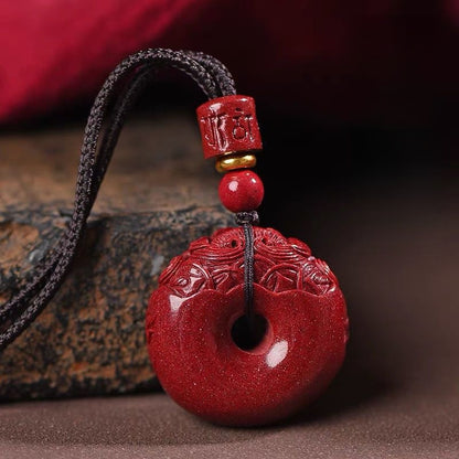 Eastculture Finely carved round jade Fortune Necklace - Remove Bad Luck