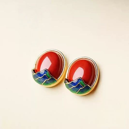 Eastculture Mountain Vermilion Earrings  - Love Attractor
