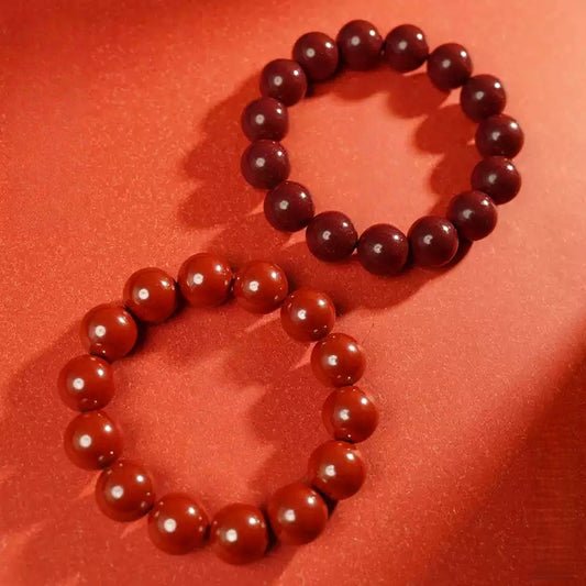 Eastculture Large cinnabar Bracelet - Health & Longevity Blessing