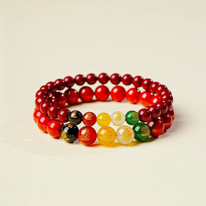 Eastculture Five Elements Feng Shui Precious Cinnabar Bracelet- Increase Luck