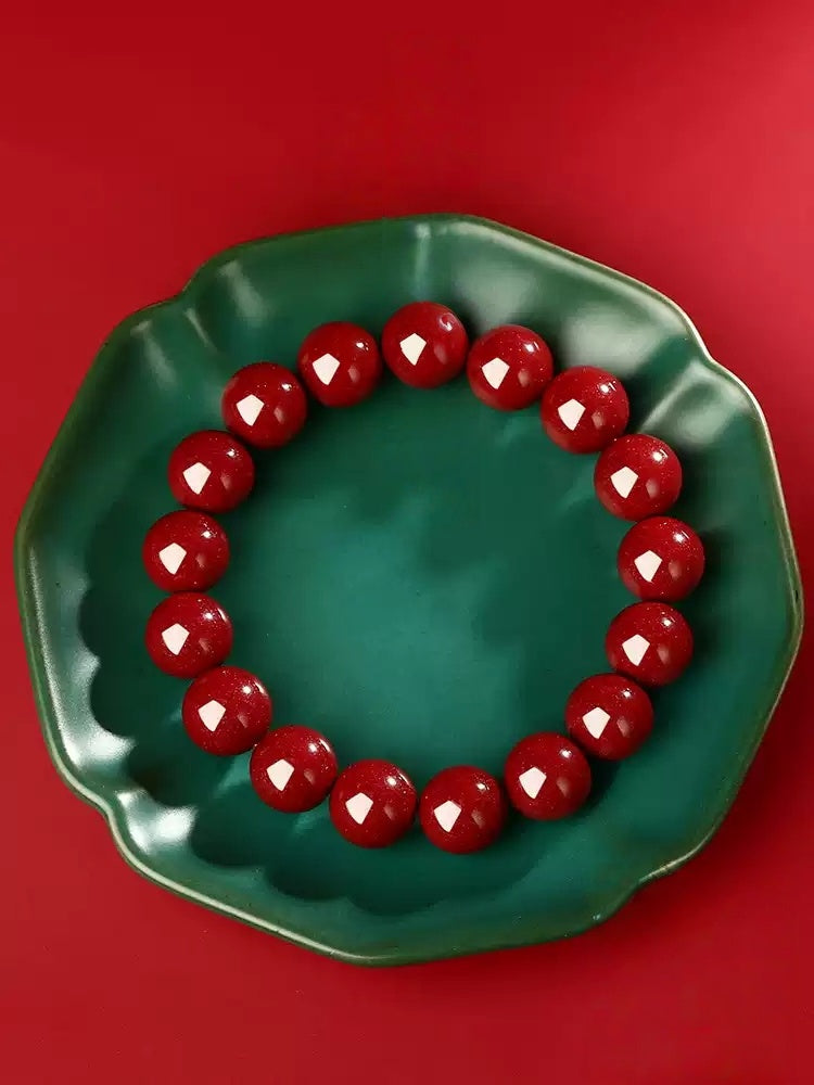 Eastculture Polished cinnabar Bracelet  - Get Love