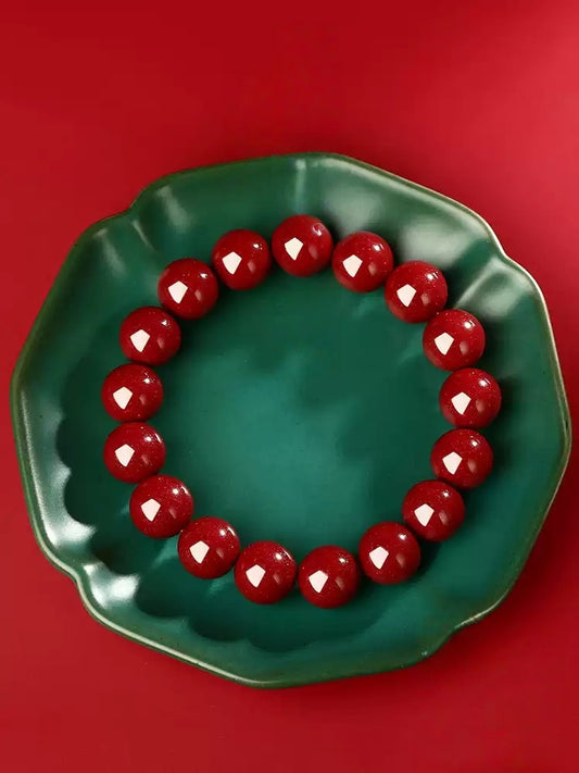 Eastculture Polished cinnabar Bracelet  - Get Love