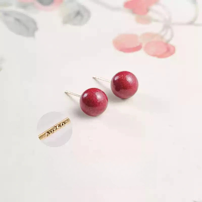 Eastculture Silver Ruby Earrings -  Wellness Blessing