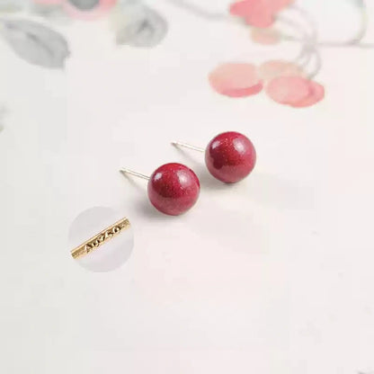 Eastculture Silver Ruby Earrings -  Wellness Blessing