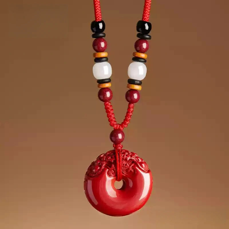 Eastculture Finely carved round jade Fortune Necklace - Remove Bad Luck