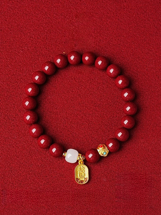 Eastculture Money and cinnabar Bracelet - Remove Bad Luck