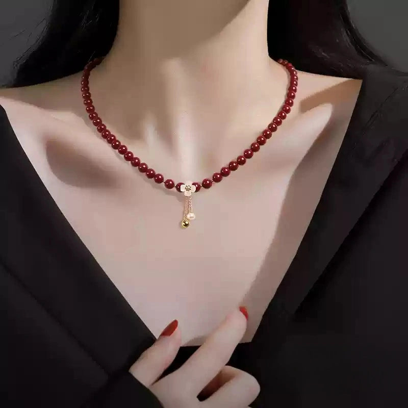 Eastculture Camellia hanging neck Necklace - Get love