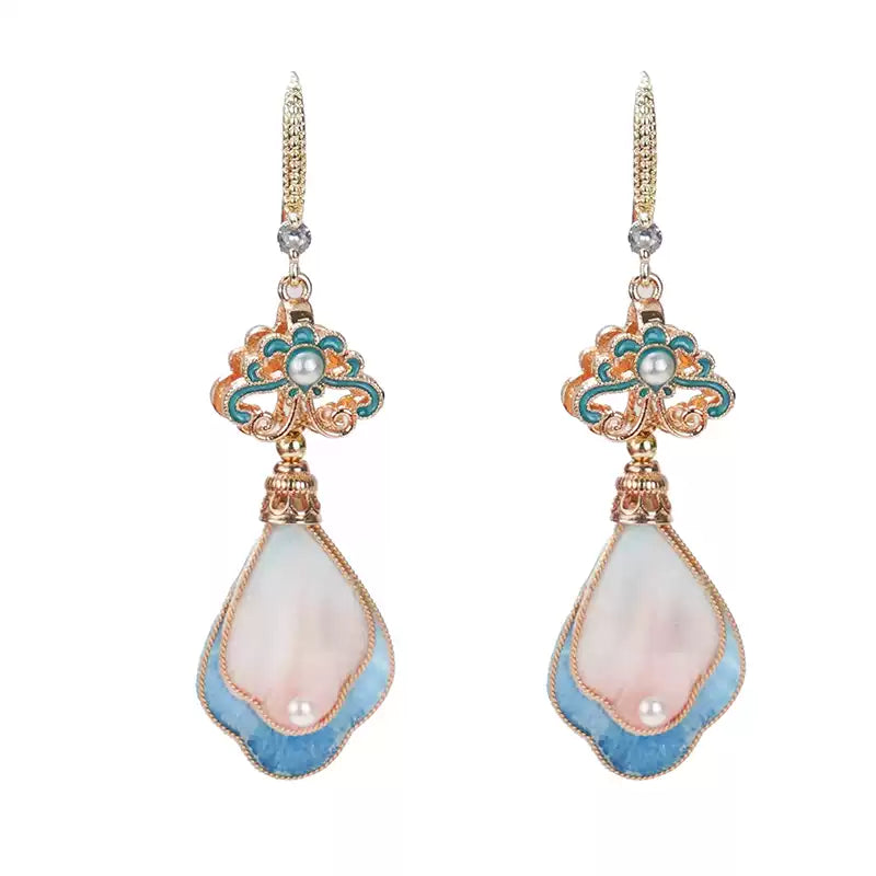 Eastculture Pink Feathers earrings