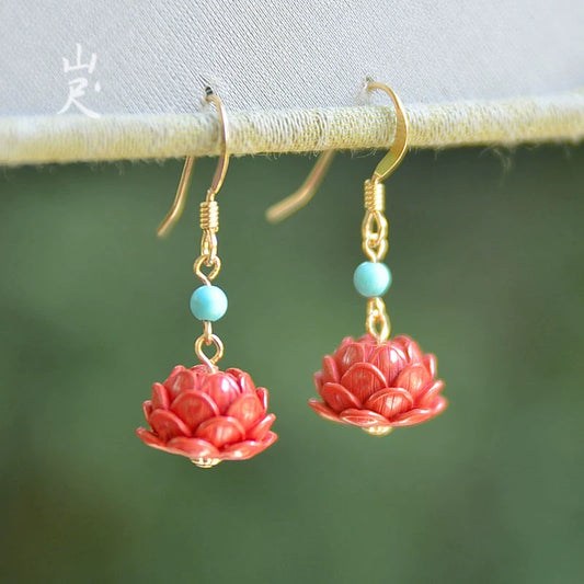 Eastculture Refined Lotus Earrings - Luck Transformer