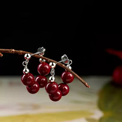 Eastculture Four Red Jades Earrings - Wellness Blessing