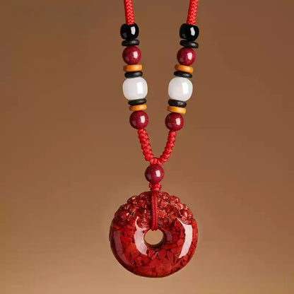 Eastculture Finely carved round jade Fortune Necklace - Remove Bad Luck