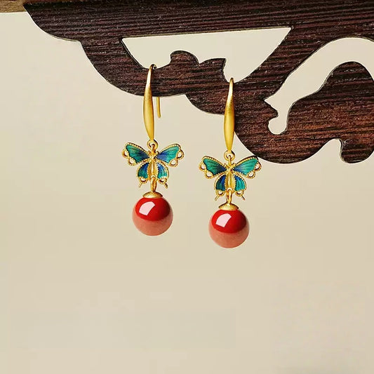 Eastculture Gold and green handmade design Earrings - Amplify Your Luck
