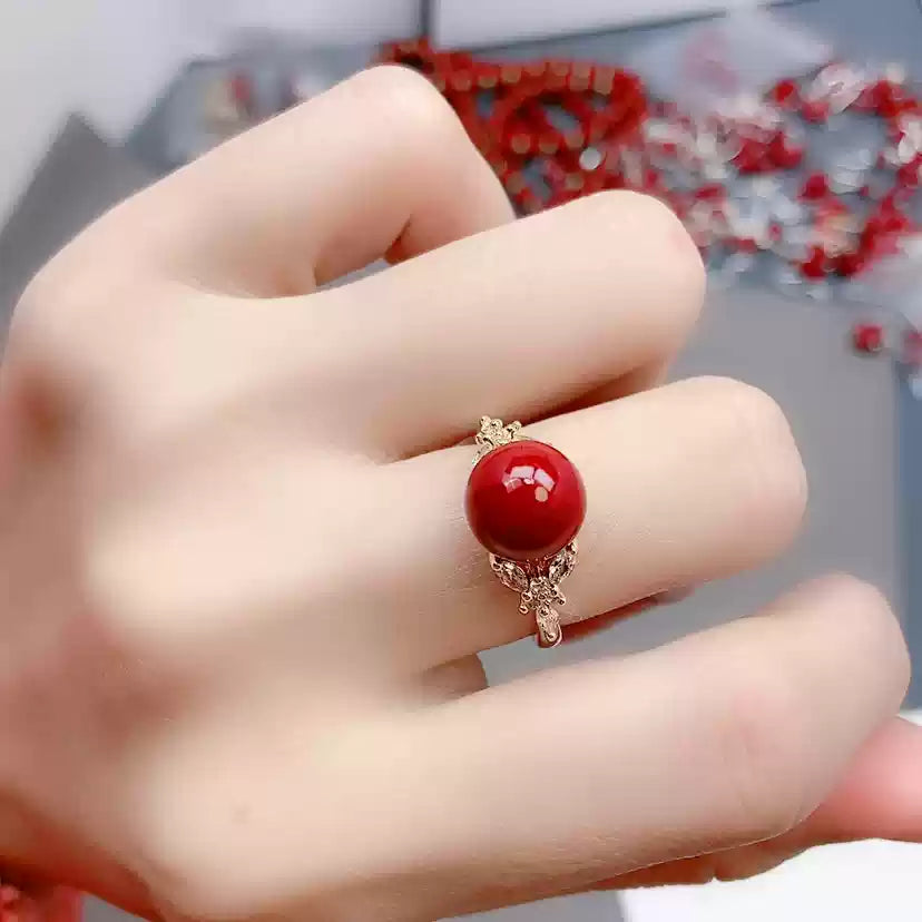 Eastculture Rose Ruby Ring - Spread Health & Life Blessings