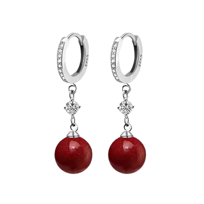 Eastculture Silver design ruby Earrings- Attract Riches