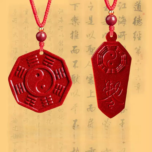 Eastculture Eight Trigrams to Ward Off Evil Spirits Necklace - Health & Longevity Blessing