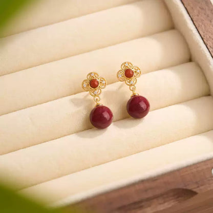 Eastculture Platycodon grandiflorum Ruby Earrings - Elevate Your Destiny
