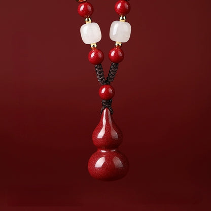 Eastculture White Jade Gourd Protection Necklace - Get love