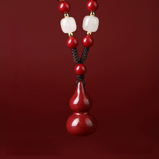 Eastculture White Jade Gourd Protection Necklace - Get love