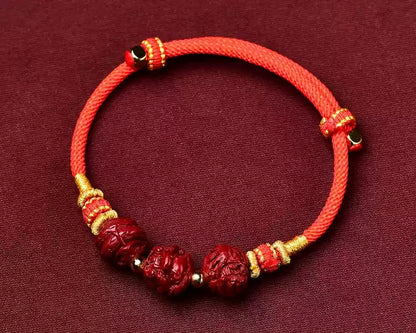 Eastculture Hand-woven rope Pixiu Bracelet - Health & Longevity Blessing