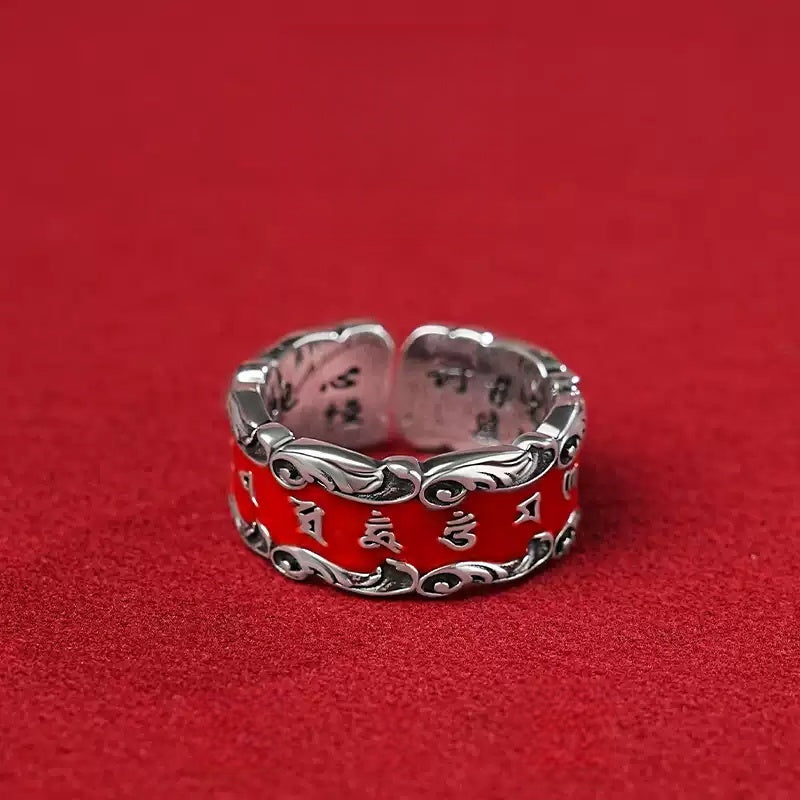 Eastculture Metal rune carving Ring - Get love