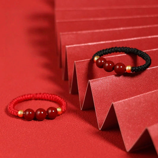 Eastculture Hand-woven cinnabar rope Ring - Feng Shui Metaphysics